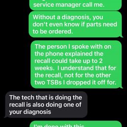 Correspondence with service advisor, Carlos Rivera