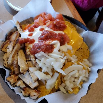 Salome Restaurant - Chicken nachos with "runny" nacho cheese. So yummy! - Breakfast & Brunch Near Me - Salome, Arizona