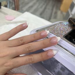 French tip gel x nails French tip gel x nails