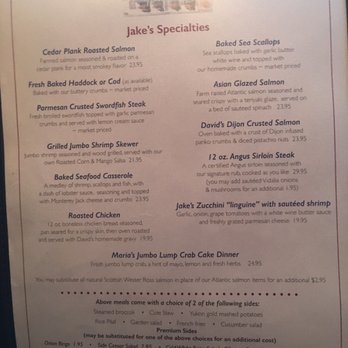Jake's Seafood Restaurant - Menu - Seafood Near Me - Hull, Massachusetts Jake's Seafood Restaurant - Menu - Seafood Near Me - Hull, Massachusetts