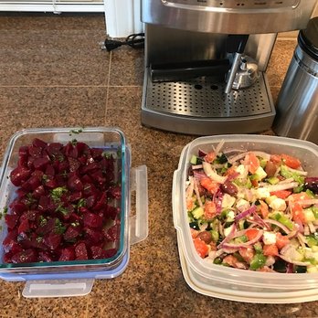 Blue Cascade Doula Services - Beet and Greek salad prepared for postpartum client - Doulas Near Me - Bothell, Washington