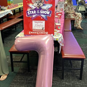 Chuck E Cheese's - The party table - Pizza Near Me - Escondido, California
