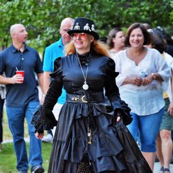 Carson City Ghost Walk - Madame Curry leading us to our next destination - photo credit from article in Carson Now
