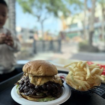 For The Win - Double cheeseburger with lettuce tomato. Side of fries - Burgers Near Me - Alhambra, California
