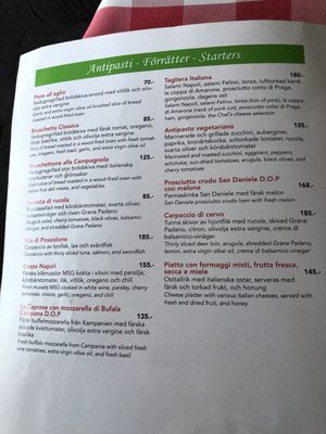 Menu photo 7 Via Napoli Malmö, AB