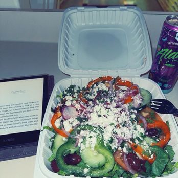 Gyromania - Greek Style Salad drizzled with their homemade Balsamic Salad Dressing - Greek Near Me - Santa Clarita, California Gyromania - Greek Style Salad drizzled with their homemade Balsamic Salad Dressing - Greek Near Me - Santa Clarita, California