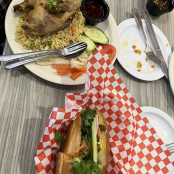 PHO KC - Cornish hen fried rice (#36) and BBQ beef banh mi (#65) - Vietnamese Near Me - Glendale, Arizona