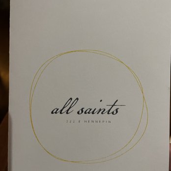 All Saints - Menu - New American Near Me - Minneapolis, Minnesota All Saints - Menu - New American Near Me - Minneapolis, Minnesota