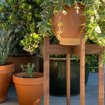 Carmel Woodworking - Walnut plant stand - Carpenters Near Me Carmel Woodworking - Walnut plant stand - Carpenters Near Me
