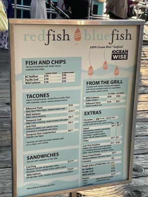 Menu photo 1 Red Fish Blue Fish Victoria, BC Menu photo 1 Red Fish Blue Fish Victoria, BC
