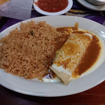 El Ranchero Mexican Grill & Bar - Cheese enchilada with rice - Bars Near Me - Grayson, Georgia