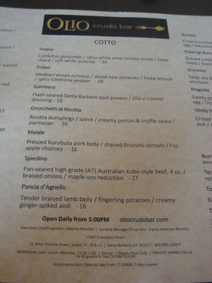 Menu photo 7 Olio Pizzeria Santa Barbara, CA Menu photo 7 Olio Pizzeria Santa Barbara, CA