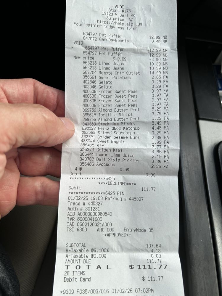 ALDI - Proof of purchase. - menu - Grocery Near Me - Surprise, Arizona ALDI - Proof of purchase. - menu - Grocery Near Me - Surprise, Arizona