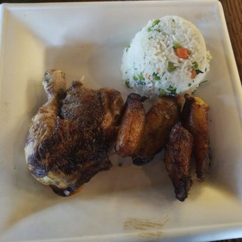 Viva Chicken - 1/4 Chicken with plantains and cilantro rice! - Peruvian Near Me - Concord, North Carolina