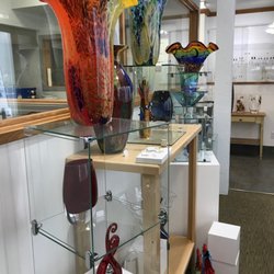 Cheryl Burchell Goldsmiths - Badash glass display - come see the latest at the store!