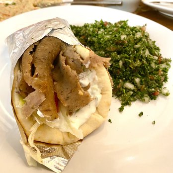 Bodrum Mediterranean Kitchen - Lamb Gyro Sandwich and Tabouli Salad - Salad Near Me - Jacksonville, Florida