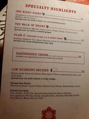 Menu photo 2 Here Kitty Kitty Vice Den Las Vegas, NV