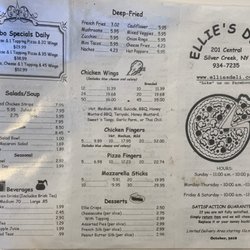 Ellie's Deli - Pics of current menu. 11/30/19