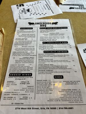 Menu photo 7 Underdog BBQ Erie, PA