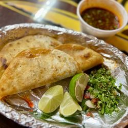 Taqueria Don Gonzalo - Quesabirria tacos with consommé