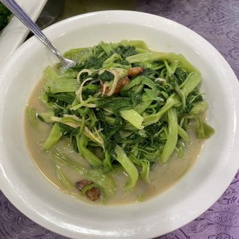 Golden Palace - Water spinach cooked with bean curd and shredded pepper & ginger.  Very tasty - Dim Sum Near Me - Brooklyn, New York