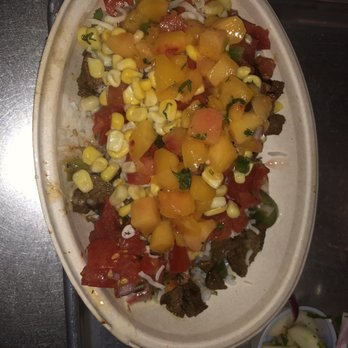 Java Burrito Company - Steak burrito bowl with peach salsa - Mexican Near Me - Hilton Head Island, South Carolina Java Burrito Company - Steak burrito bowl with peach salsa - Mexican Near Me - Hilton Head Island, South Carolina