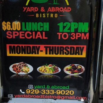 Yard & Abroad - $6 lunch specials Monday through Thursday - Caribbean Near Me - Brooklyn, New York