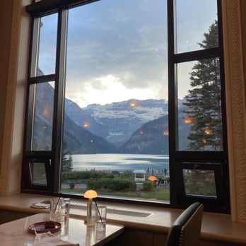 FAIRVIEW BAR AND RESTAURANT - View from second row table. - Modern European Near Me - Lake Louise, Alberta FAIRVIEW BAR AND RESTAURANT - View from second row table. - Modern European Near Me - Lake Louise, Alberta