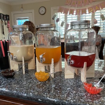 New Tapioca Master - Brown sugar tea, mango green tea and strawberry green tea and bursting bubbles - Coffee & Tea Near Me - Houston, Texas