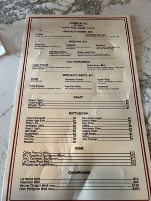 Menu photo 1 Kill Club Scottsdale, AZ Menu photo 1 Kill Club Scottsdale, AZ