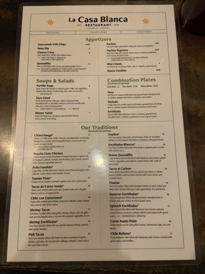 Menu photo 5 La Casa Blanca Chandler, AZ