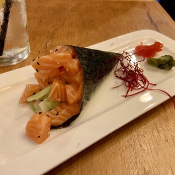 Densetsu - Salmon Hand Roll - Japanese Near Me - Plano, Texas