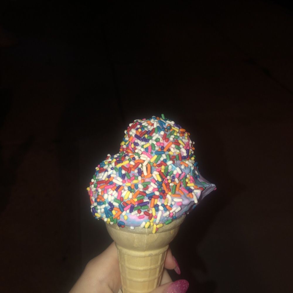 Cotton Candy Ice Cream with Rainbow Sprinkles