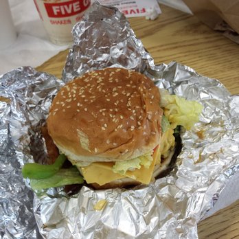 Five Guys - Double Cheeseburger with any toppings/sauces you want! - Fast Food Near Me - Cheektowaga, New York Five Guys - Double Cheeseburger with any toppings/sauces you want! - Fast Food Near Me - Cheektowaga, New York