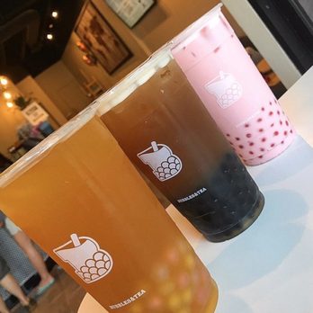 Bubbles&Tea - Mango green tea with rainbow bubbles, pineapple black tea and strawberry milk tea-yum! - Bubble Tea Near Me - Rockville, Maryland