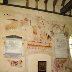 Coombes Church - Wall painting, c. 1100 south wall