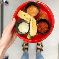 Angelo's Italian Market - Taste-testing the delicious homemade sauces at our Yelp meet-the-maker party!