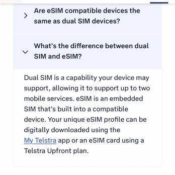 Telstra Shop - Information about e SIMS - Mobile Phones Near Me - Macquarie Park, NSW