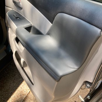 Premier Leather Restoration - One of the armrests repaired. - Furniture Reupholstery Near Me Premier Leather Restoration - One of the armrests repaired. - Furniture Reupholstery Near Me