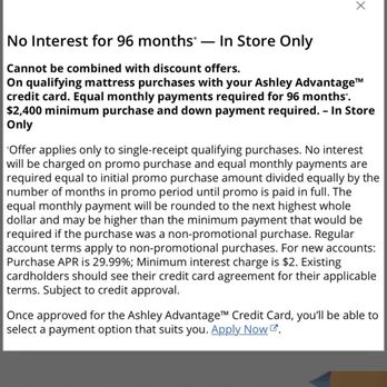 Ashley Store - The promo they advertised but don't honor. - Furniture Stores Near Me - Bakersfield, California