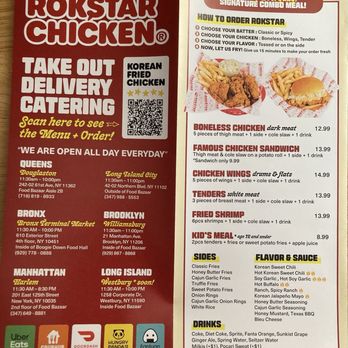 Rokstar Chicken Harlem - Current Menu 02/23/25 - Chicken Wings Near Me - New York, New York