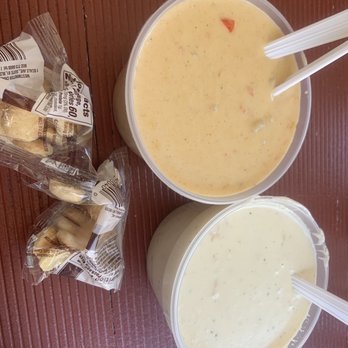 Randazzo's Clam Bar - Lobster bisque bowl & clam chowder bowl - Seafood Near Me - Brooklyn, New York