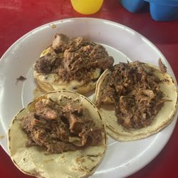 Birrieria El Kora - Sope with lengua Taco de lengua Taco de cabeza