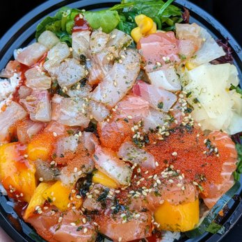 Poke Plus - Sesame tilapia and salmon - Poke Near Me - Seattle, Washington Poke Plus - Sesame tilapia and salmon - Poke Near Me - Seattle, Washington