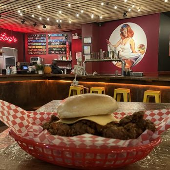 Lucy's - Signature Spicy Fried Chicken Sandwich - American Near Me - Chicago, Illinois Lucy's - Signature Spicy Fried Chicken Sandwich - American Near Me - Chicago, Illinois