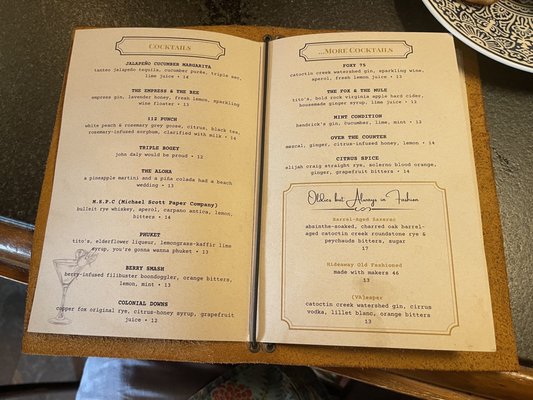 Menu photo 2 The Lost Fox Ashburn, VA