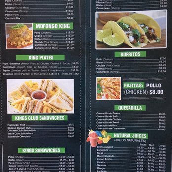 Empanadas king - Menu continued. October 2018 - Empanadas Near Me - Bronx, New York