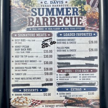 C. Davis Texas BBQ - Menu July 2026 - Barbeque Near Me - Seattle, Washington