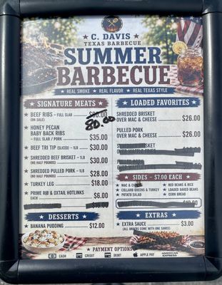 Menu photo 1 C. Davis Texas BBQ Seattle, WA