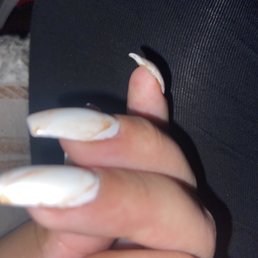 orange nails from before seeping threw